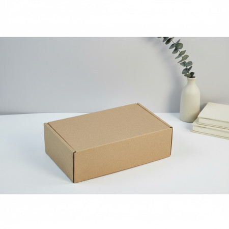 Čajová krabica 3VL E 21x12x6,5 bielo – hnedá