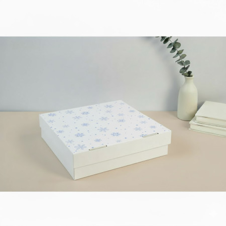 Tortová krabica s potlačou 3VL E 32x32x10 bielo – biela Tortová krabica s potlačou 3VL E 32x32x10 bielo – biela