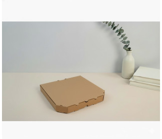 Krabica na pizzu 1 33x33x3,5 bielo – hnedá
