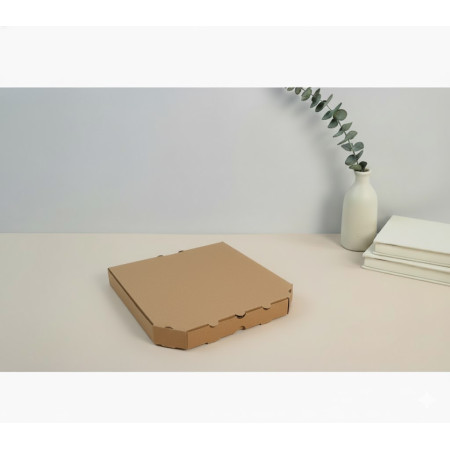 Krabica na pizzu 1 33x33x3,5 bielo – hnedá