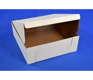 Tortová krabica 3VL E 32x32x8 bielo – hnedá