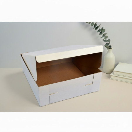 Tortová krabica 3VL E 28x28x10 bielo – biela