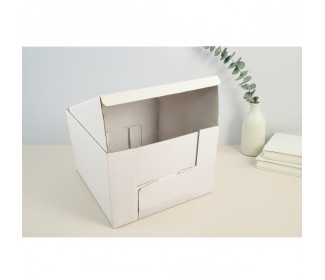 Tortová krabica 3VL B 30x30x20 bielo – hnedá
