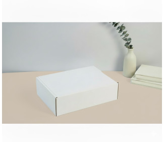 Čajová krabica 3VL E 21x12x6,5 bielo – biela