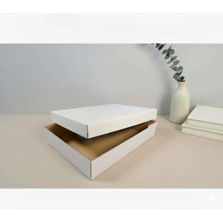 Veľká zákusková krabica s vekom 57x40x11 bielo – hnedá