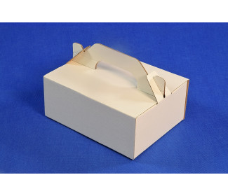 Zákusková krabica s uškom 3VL E 19x15x8 bielo – biela